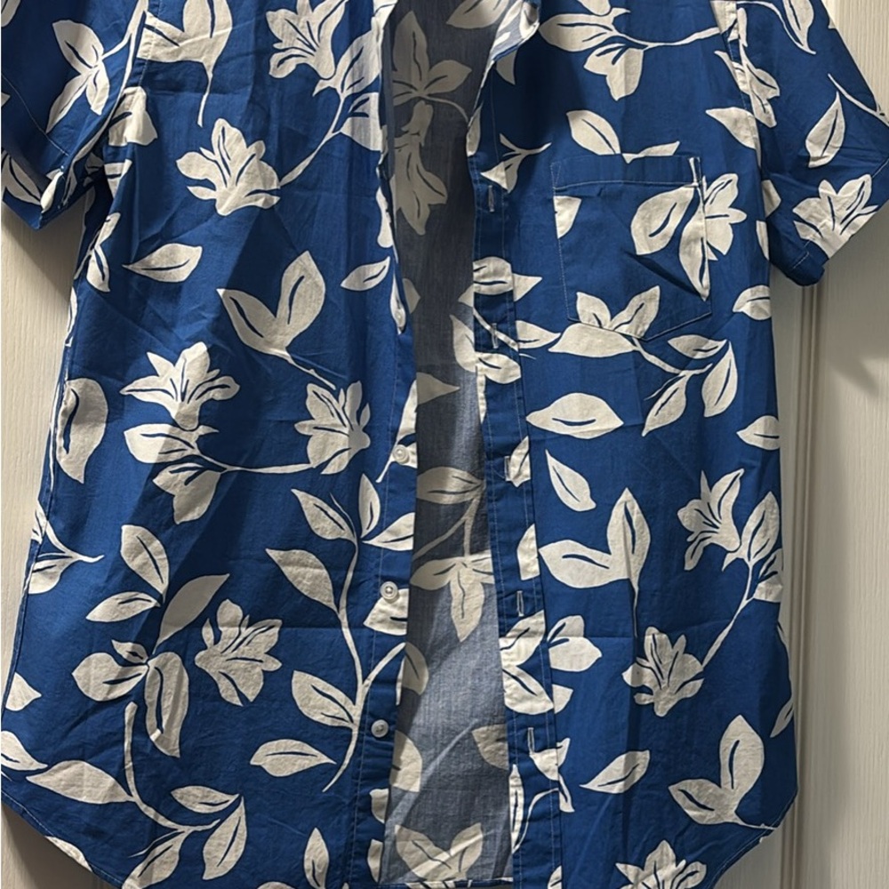 J. Crew Blue Floral Casual Button Down Shirt